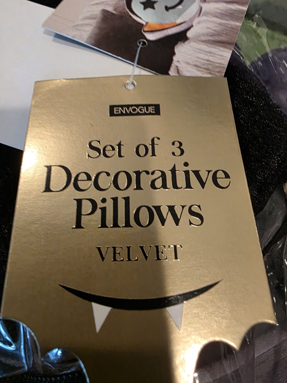 3. Envogue Halloween Emoji Accent Pillows in Green, Purple, Light Blue - Picture 2 of 6